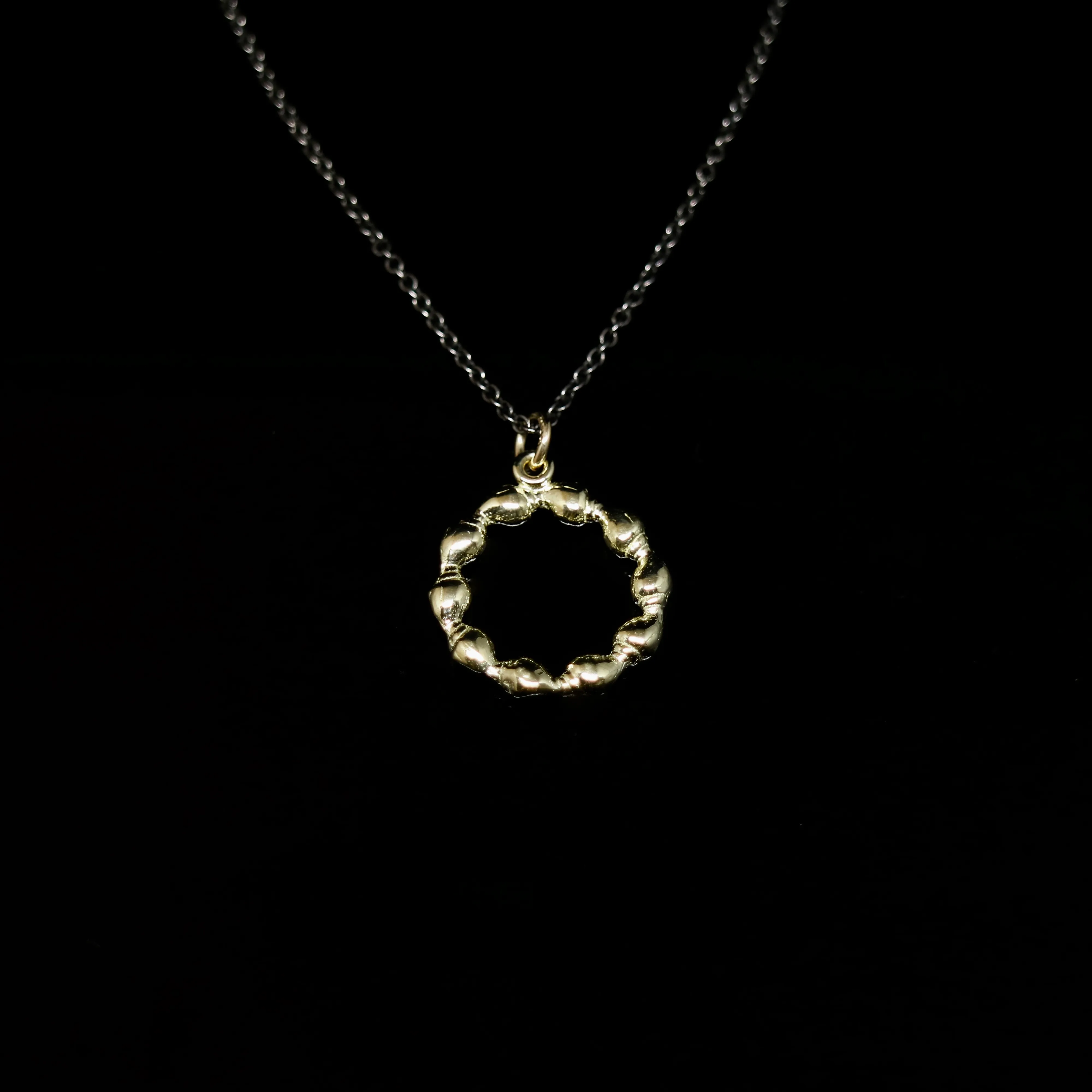 Seashell Necklace - Circle Shells - Gold