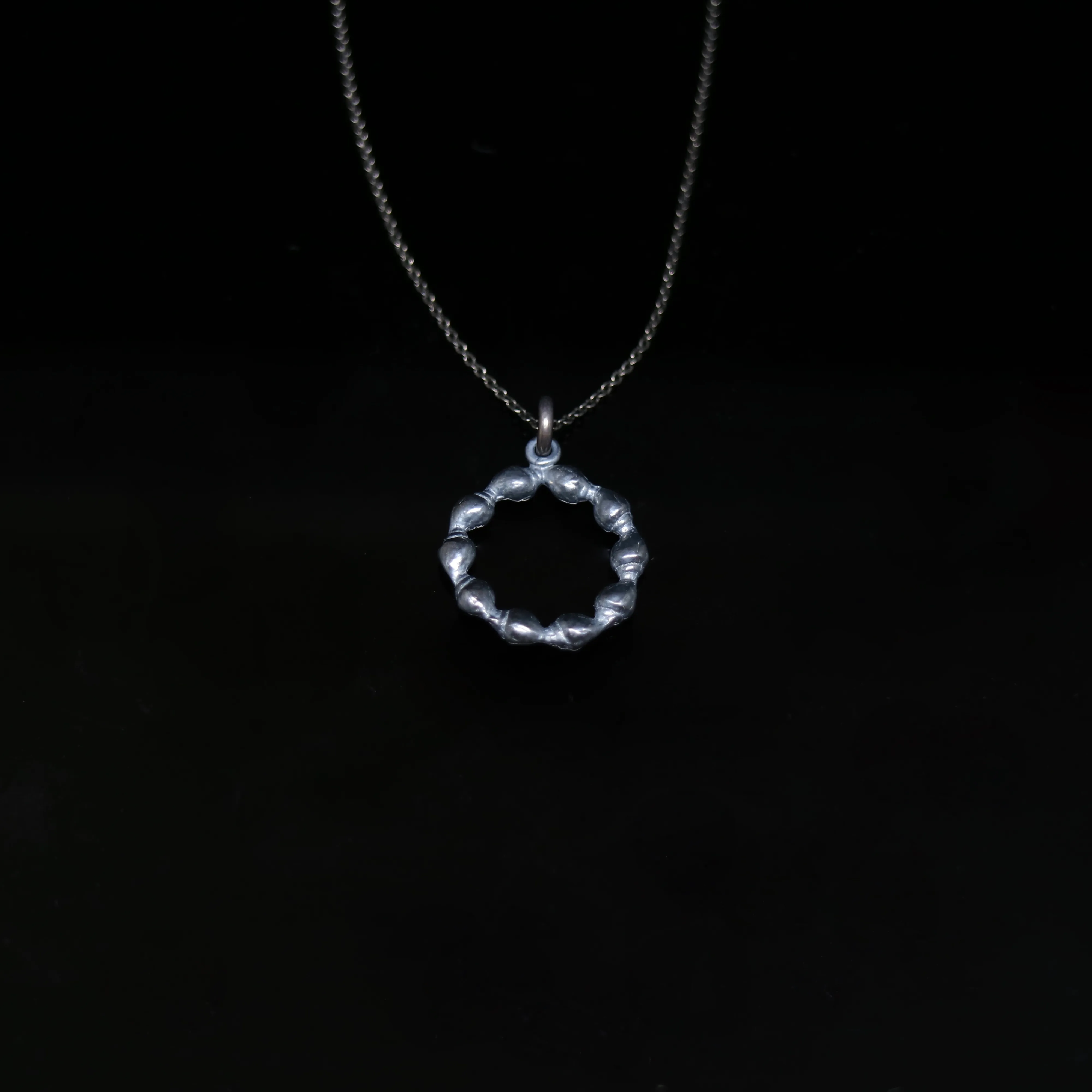 Seashell Necklace - Circle Shells - Silver