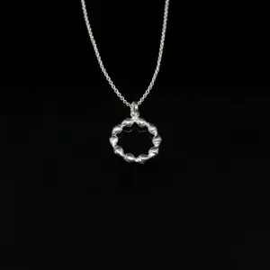 Seashell Necklace - Circle Shells - Silver