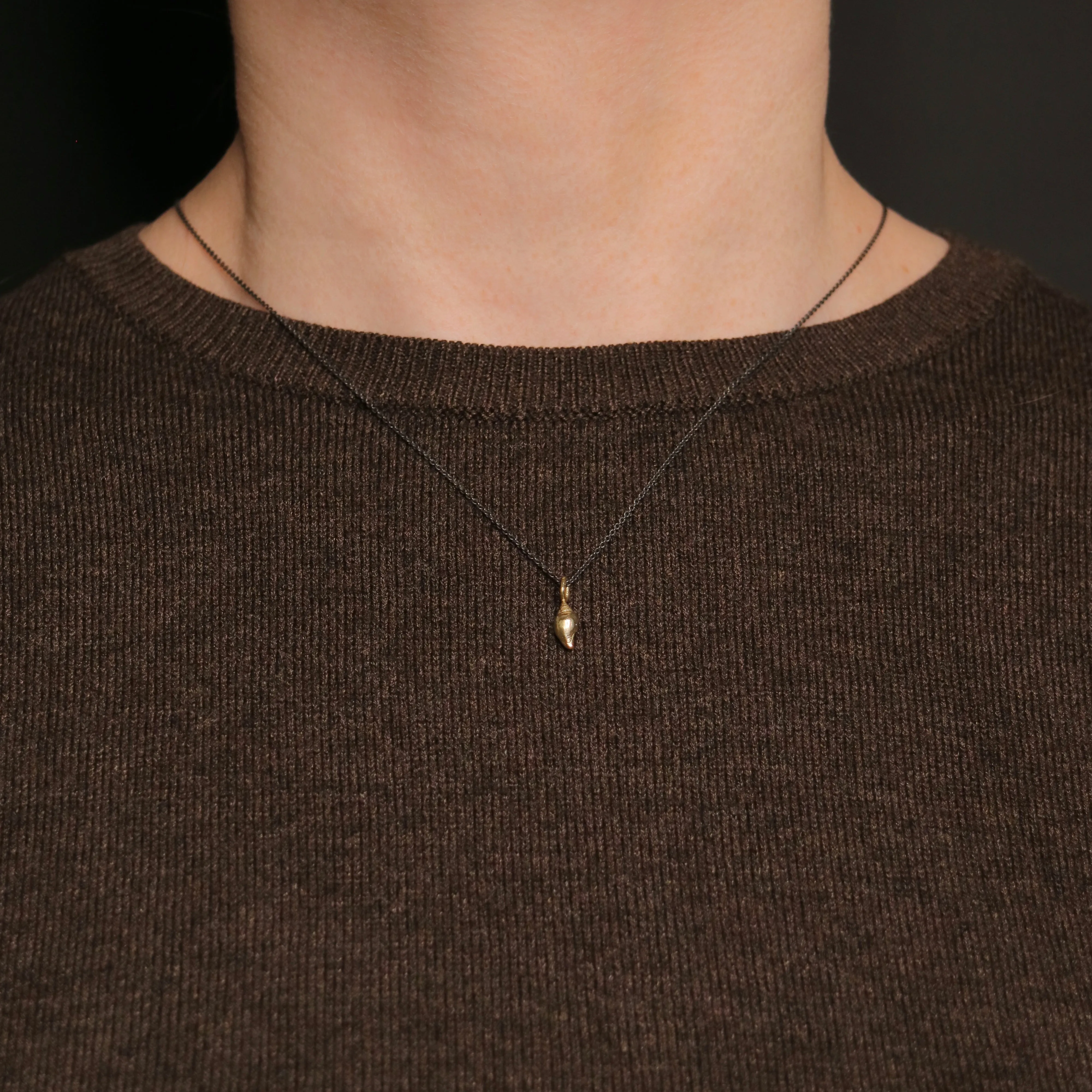 Seashell Necklace - Single Shell - Gold