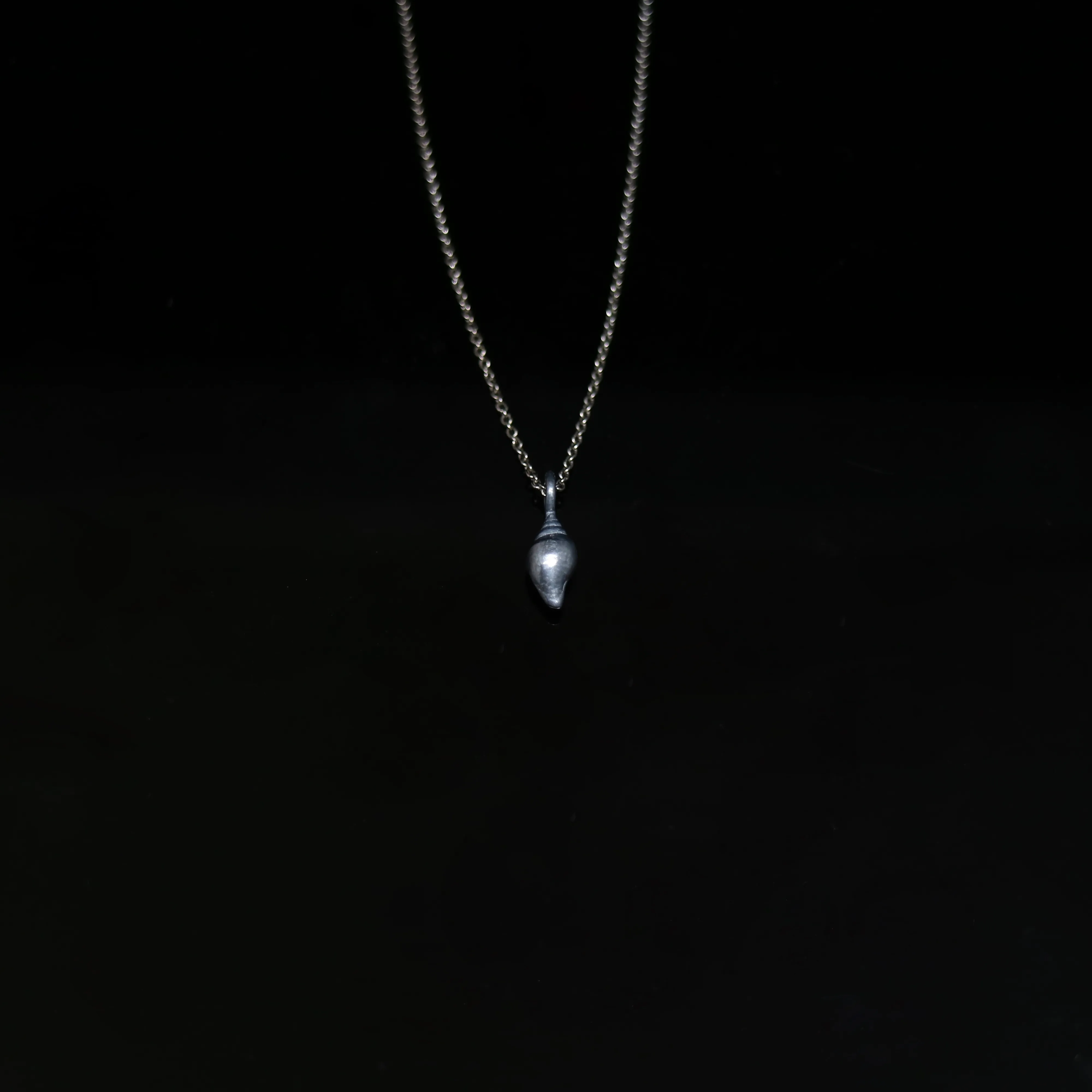 Seashell Necklace - Single Shell - Silver