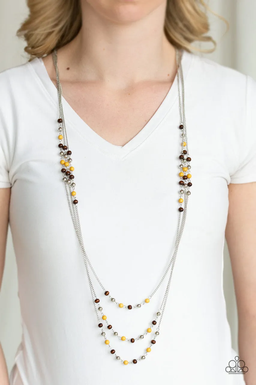 Seasonal Sensation Yellow Paparazzi Necklace