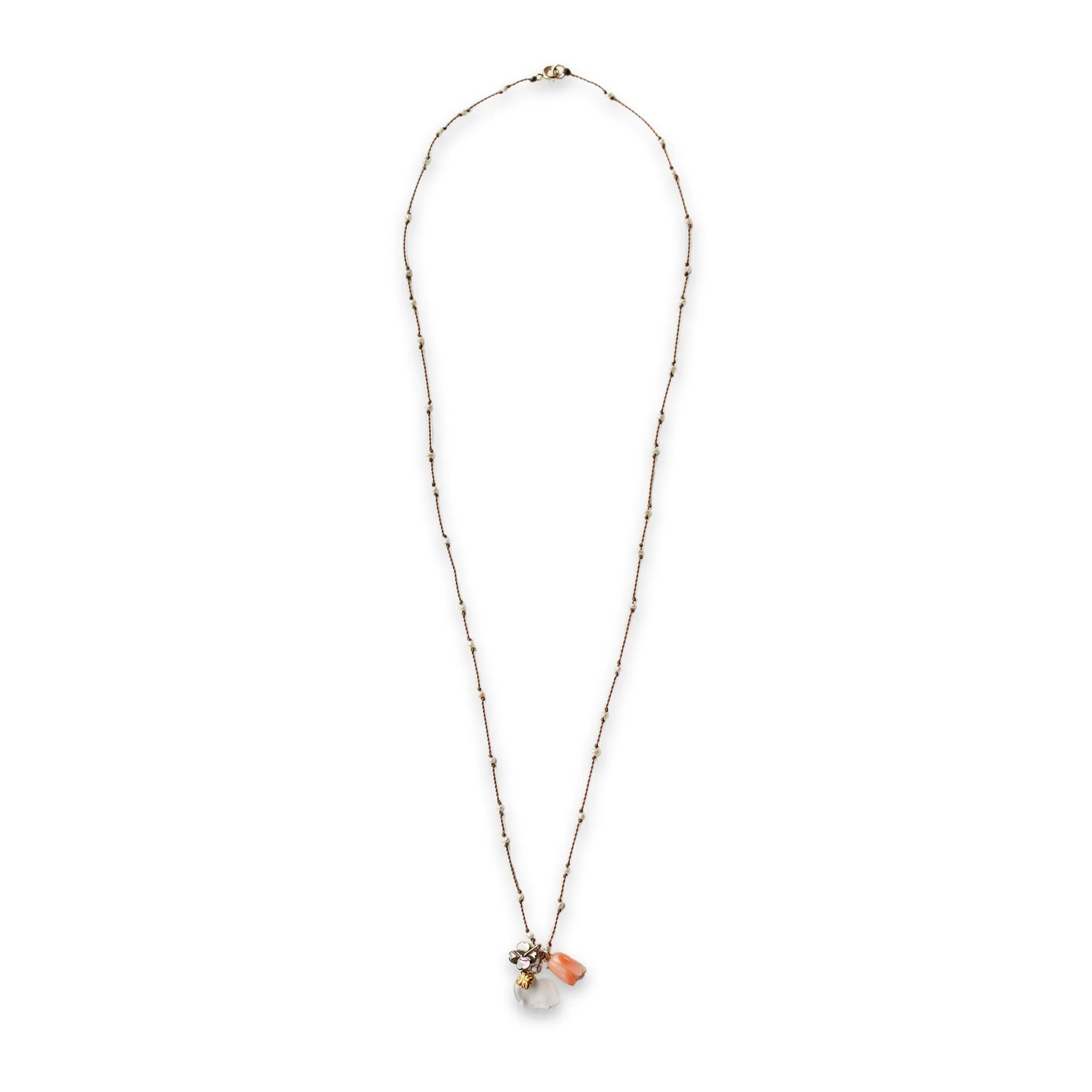 See Real Flowers Charm Necklace