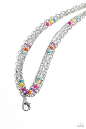 Seize the Stacks - Multi - Shell Bead Paparazzi Lanyard Necklace