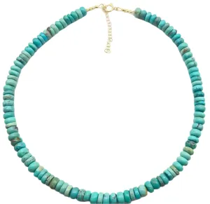 Shakti 14K Gold Turquise Bead 19" Inch Necklace