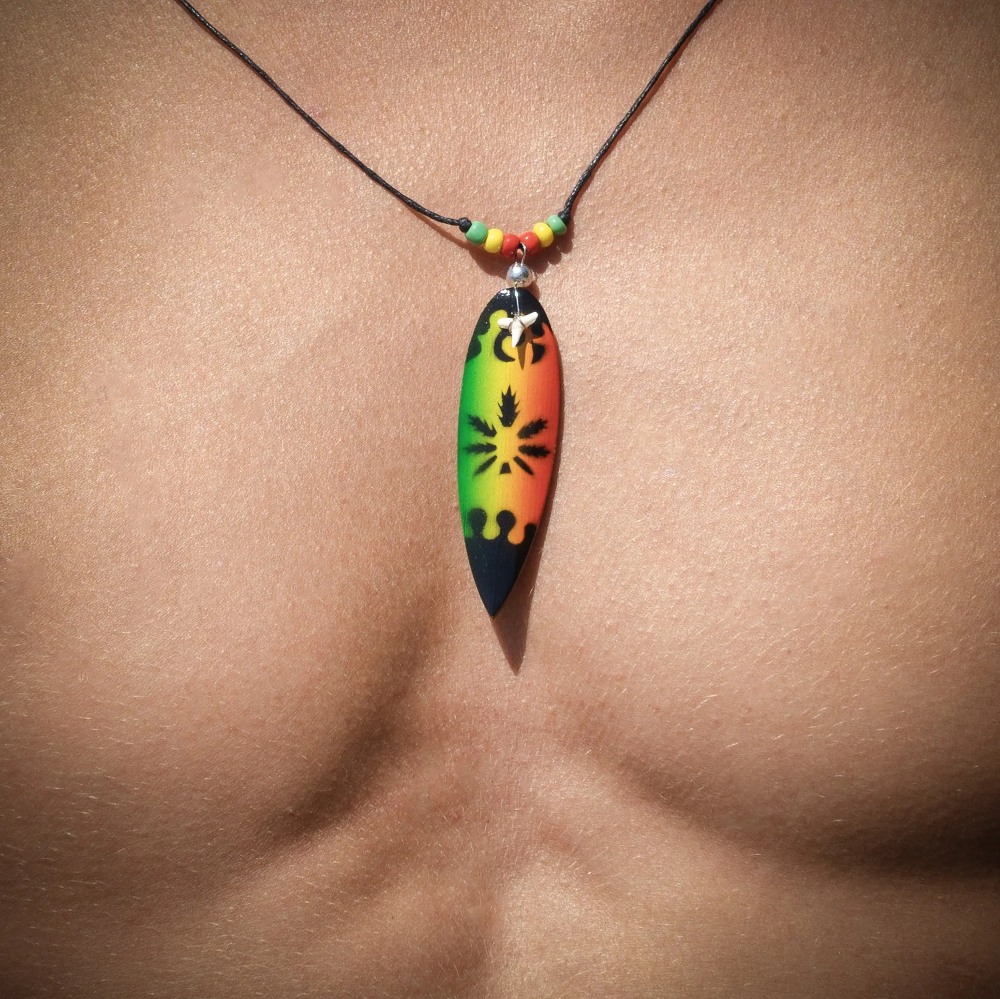Shark teeth surf board marijuana happy high herbs rave c155