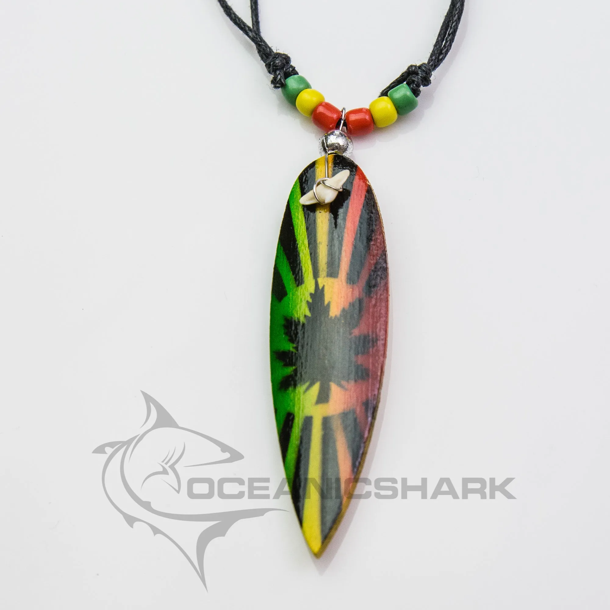 Shark teeth surf board marijuana leaf happy herbs c154