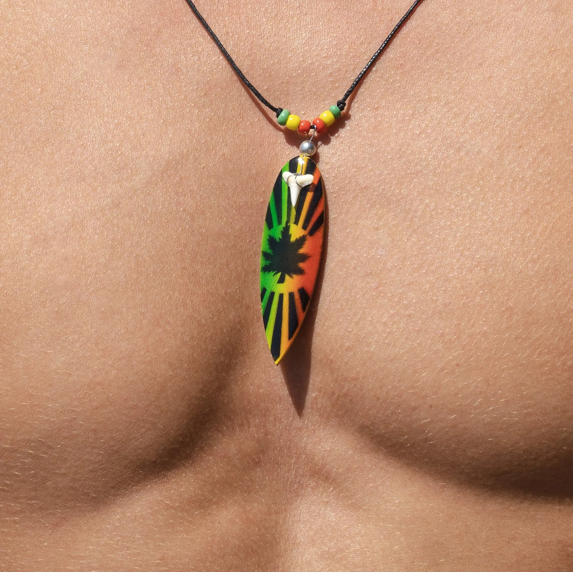 Shark teeth surf board marijuana leaf happy herbs c154