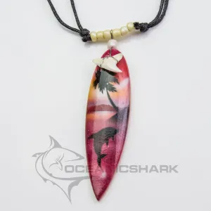Sharks Tooth Surf Board Necklace FOR SALE c156
