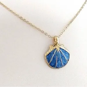 Shell Necklace, Blue