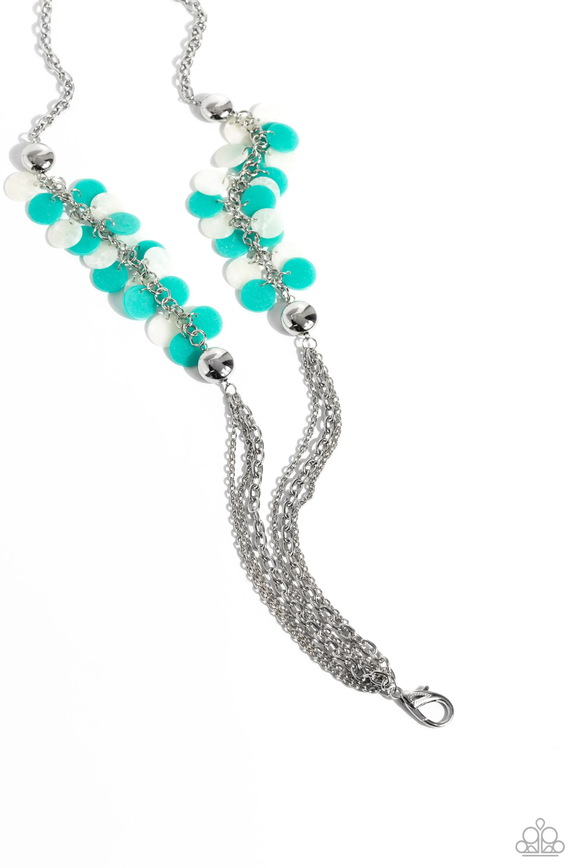 Shell Sensation - Green - Chain Paparazzi Lanyard Necklace