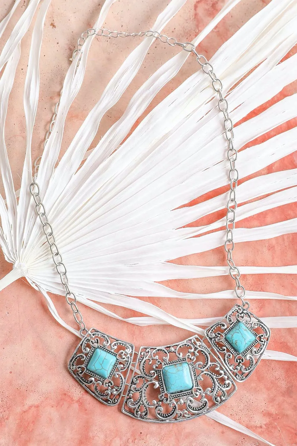 Silver Collar Turquoise Necklace