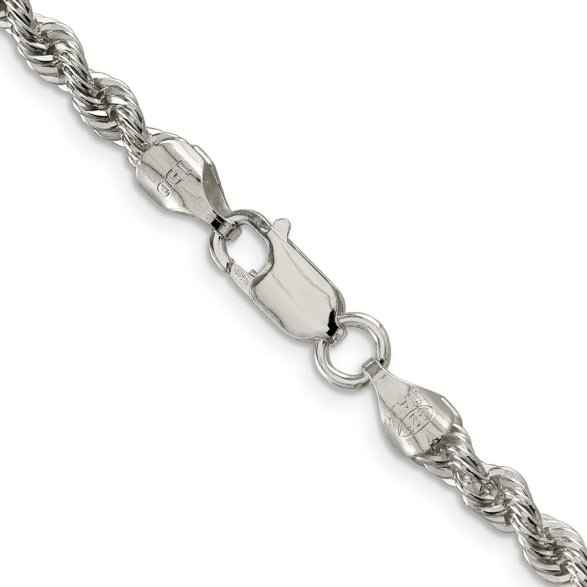 Silver D.C 4.50-mm Solid Twisted Rope Chain