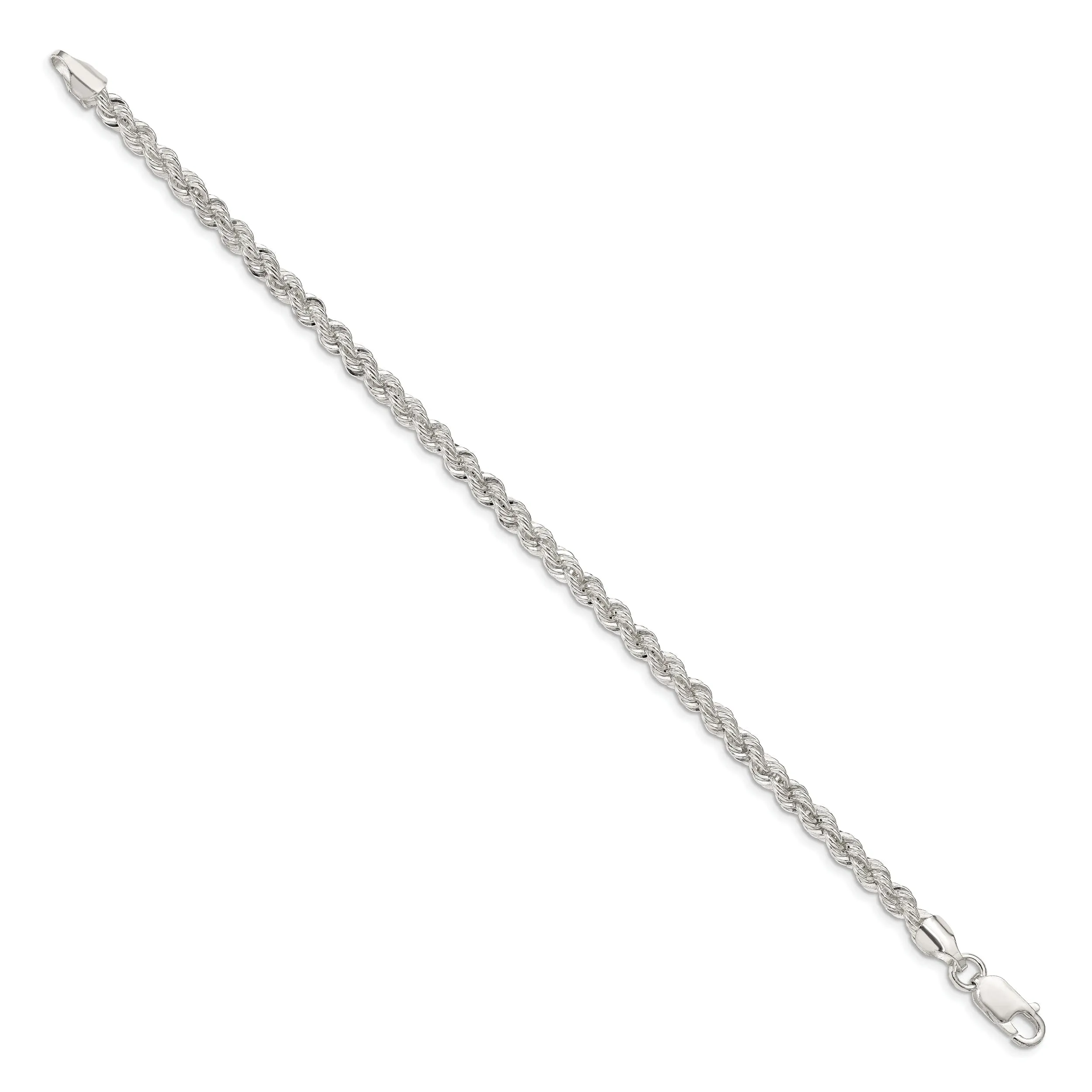 Silver D.C 4.50-mm Solid Twisted Rope Chain