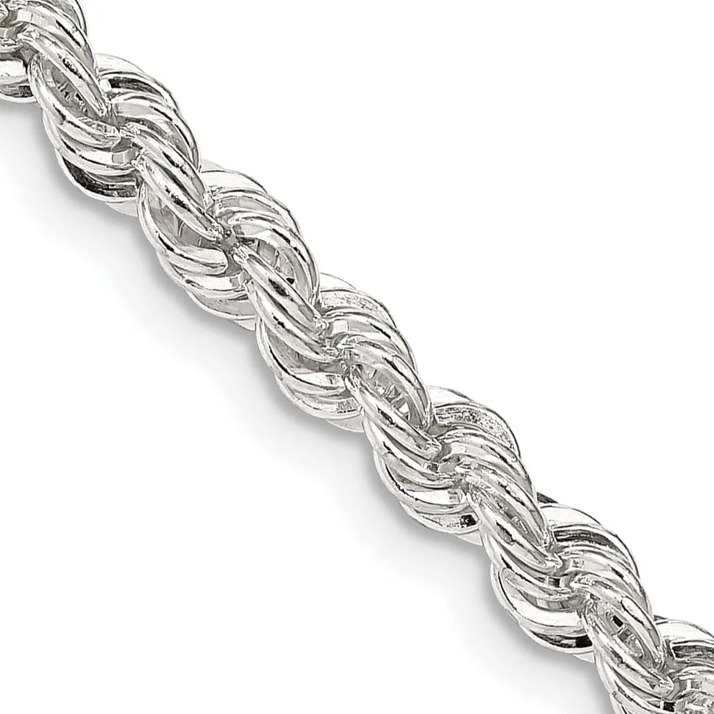 Silver D.C 4.50-mm Solid Twisted Rope Chain