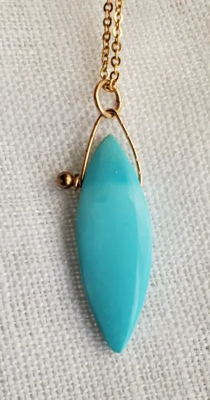 Simon & Lulu Marquise-Shaped Sleeping Beauty Turquoise Necklace