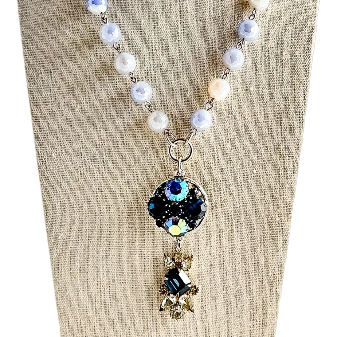 Singin the Blues Beaded Bauble Necklace