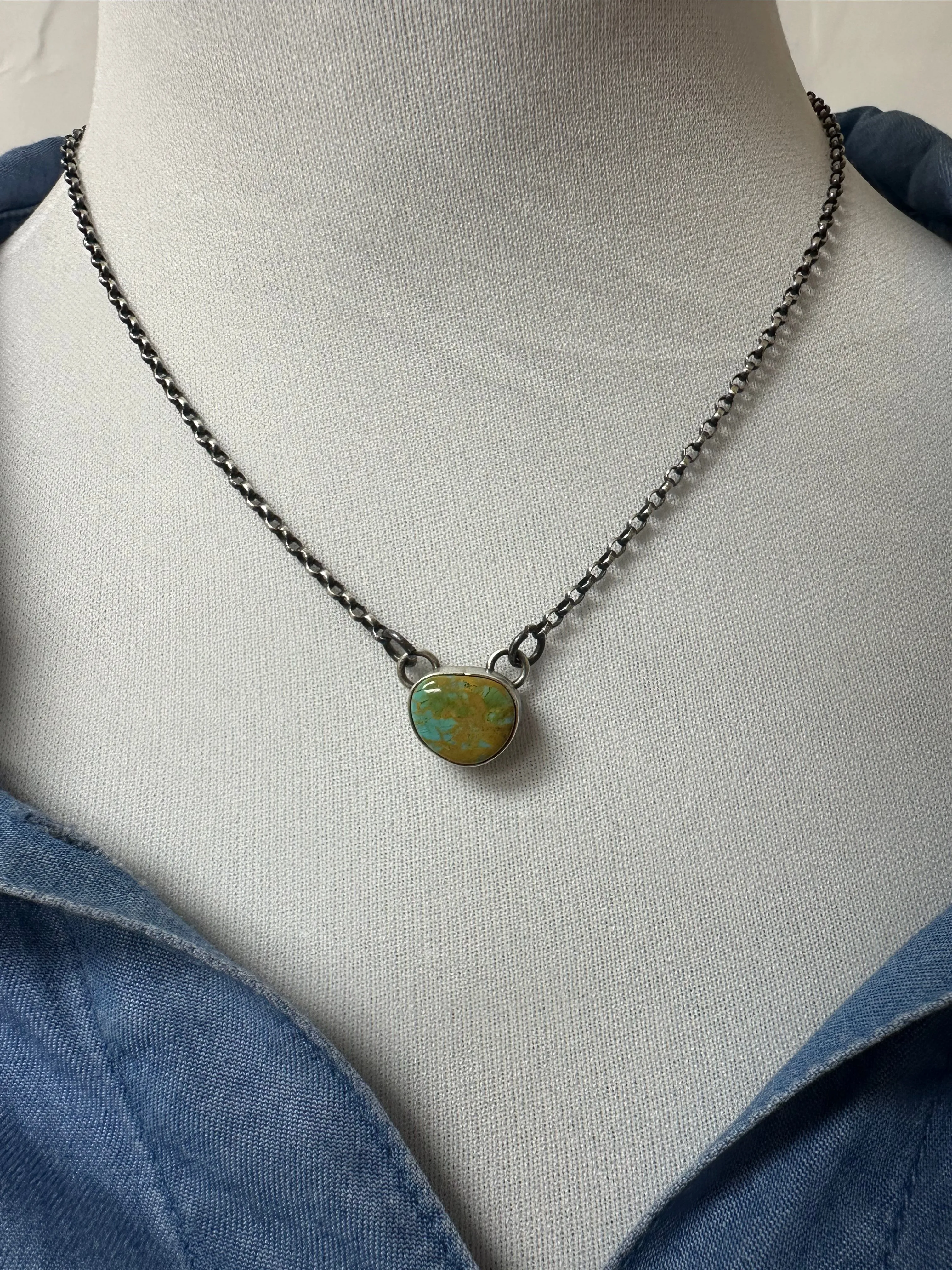 Single Stone Kingman Necklace