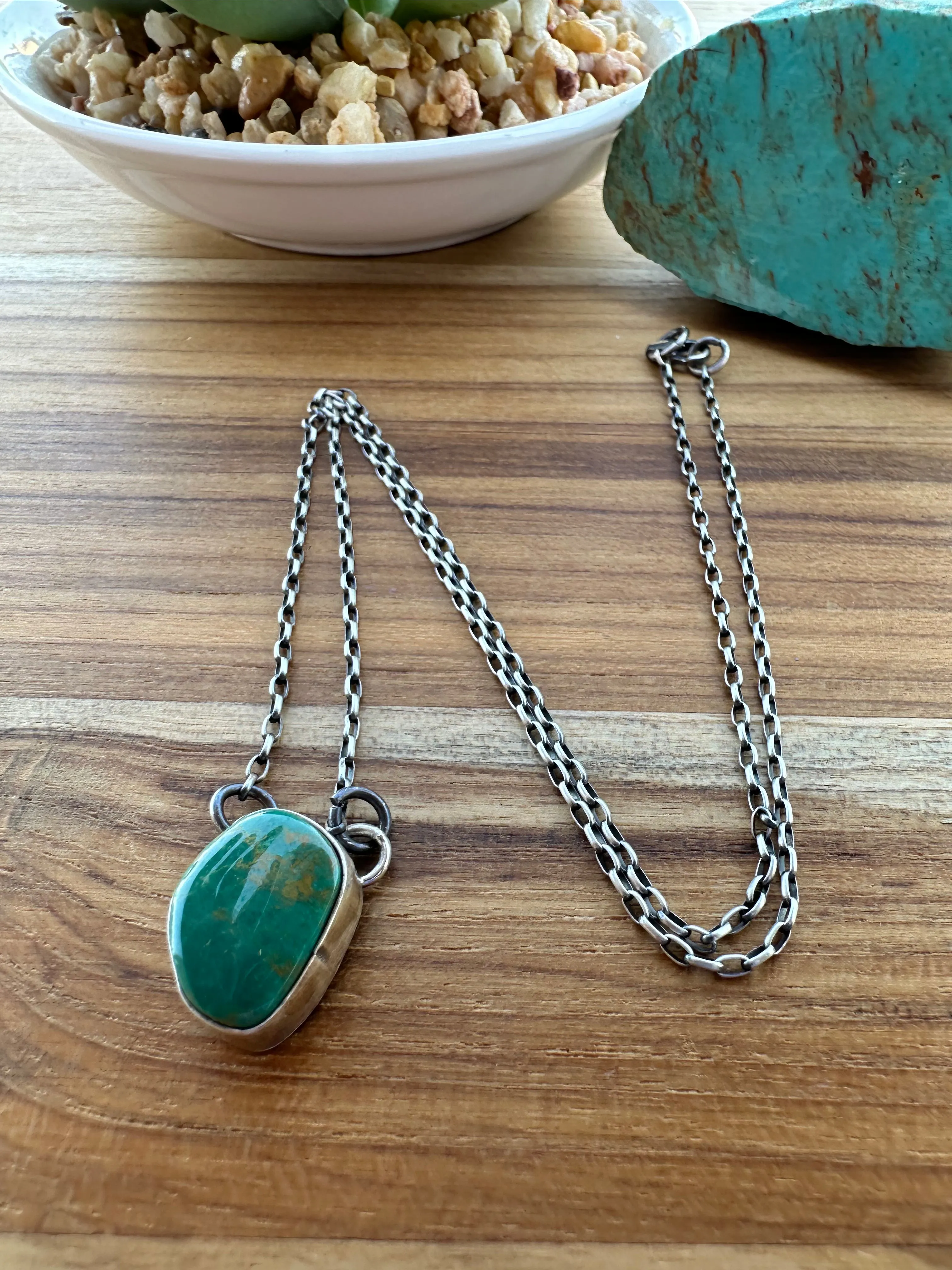 Single Stone Kingman Necklace