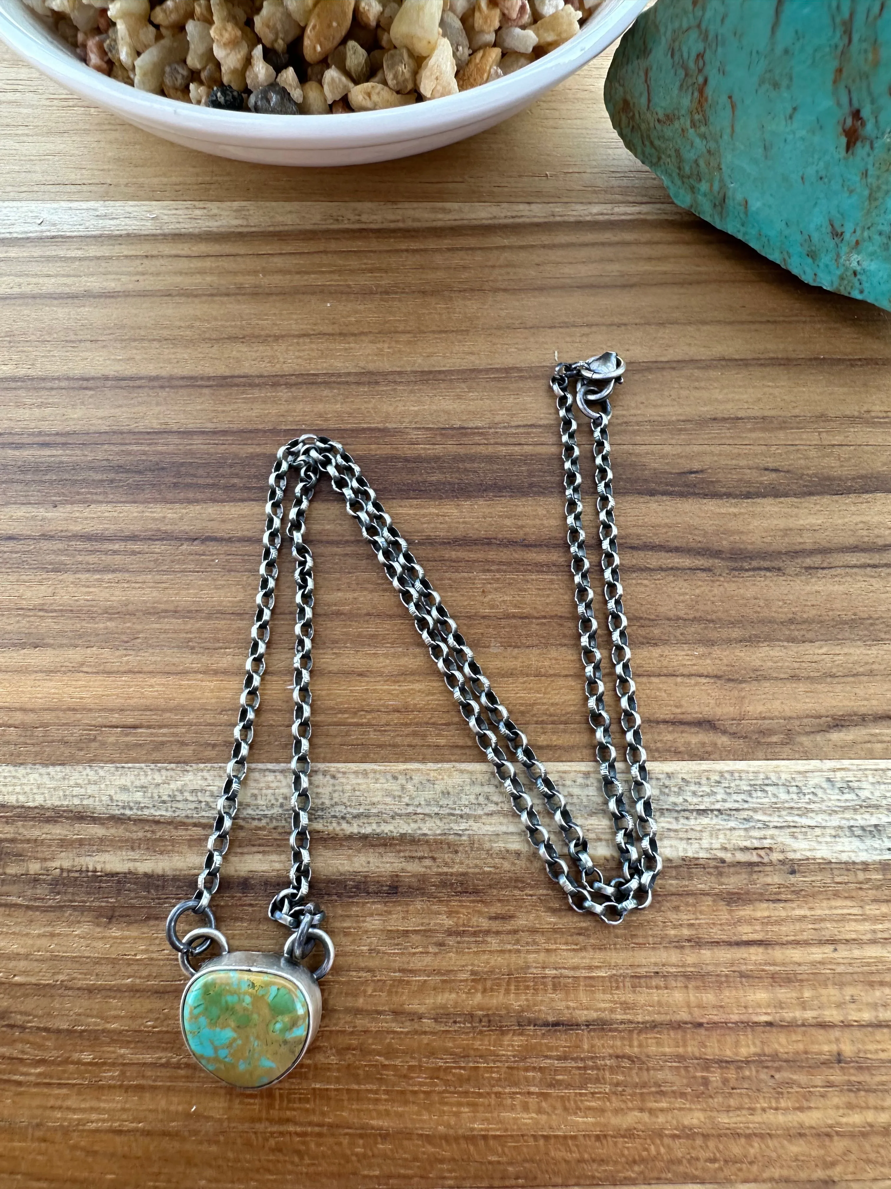 Single Stone Kingman Necklace