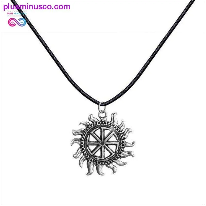 Slavic Kolovrat Wheel Amulet Pagan Pendant Necklace Viking