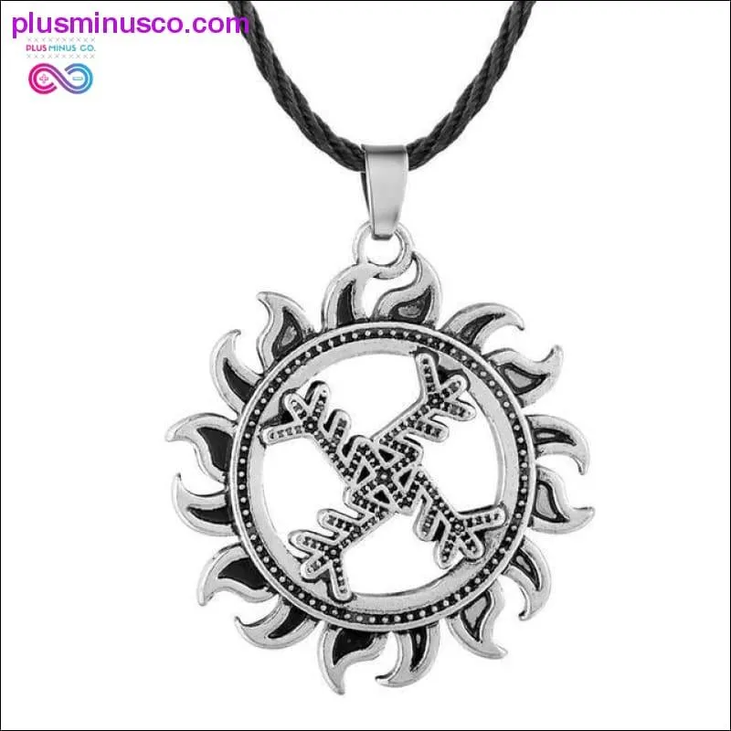 Slavic Kolovrat Wheel Amulet Pagan Pendant Necklace Viking