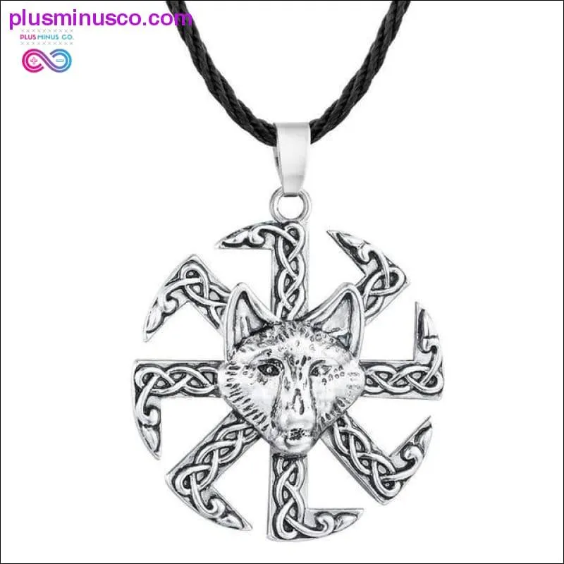 Slavic Kolovrat Wheel Amulet Pagan Pendant Necklace Viking