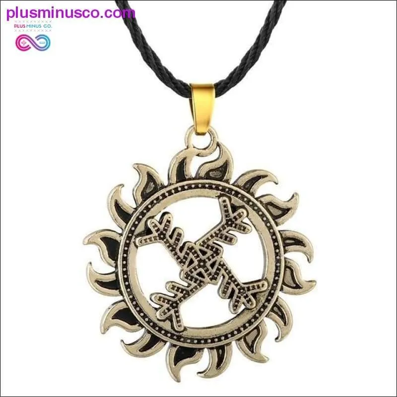 Slavic Kolovrat Wheel Amulet Pagan Pendant Necklace Viking