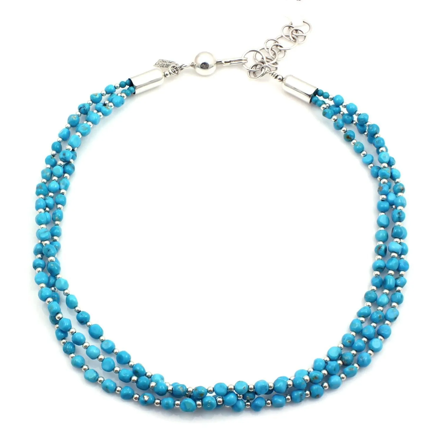 Sleeping Beauty Turquoise 3 Strand Necklace