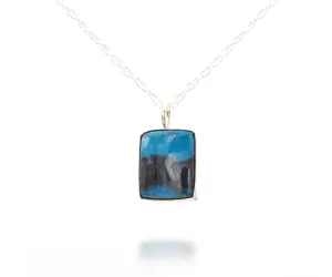 Small Rectangular Chrysocolla Necklace