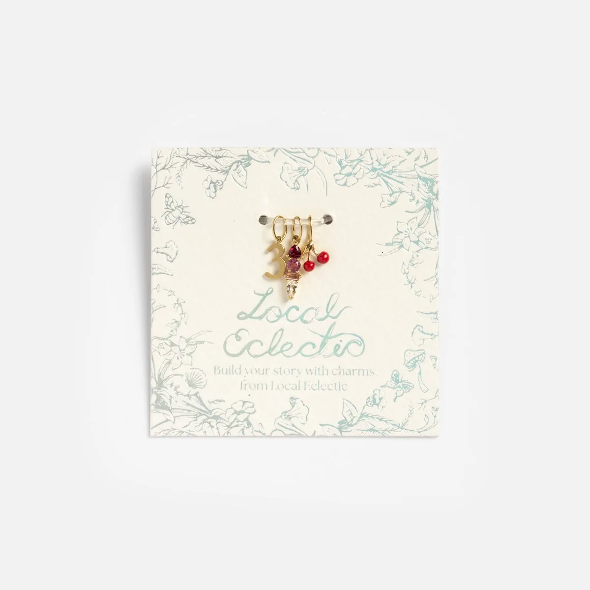 Solid Gold Crystal Element Charm