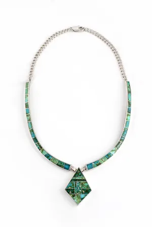 Sonora Gold Turquoise Inlay Necklace