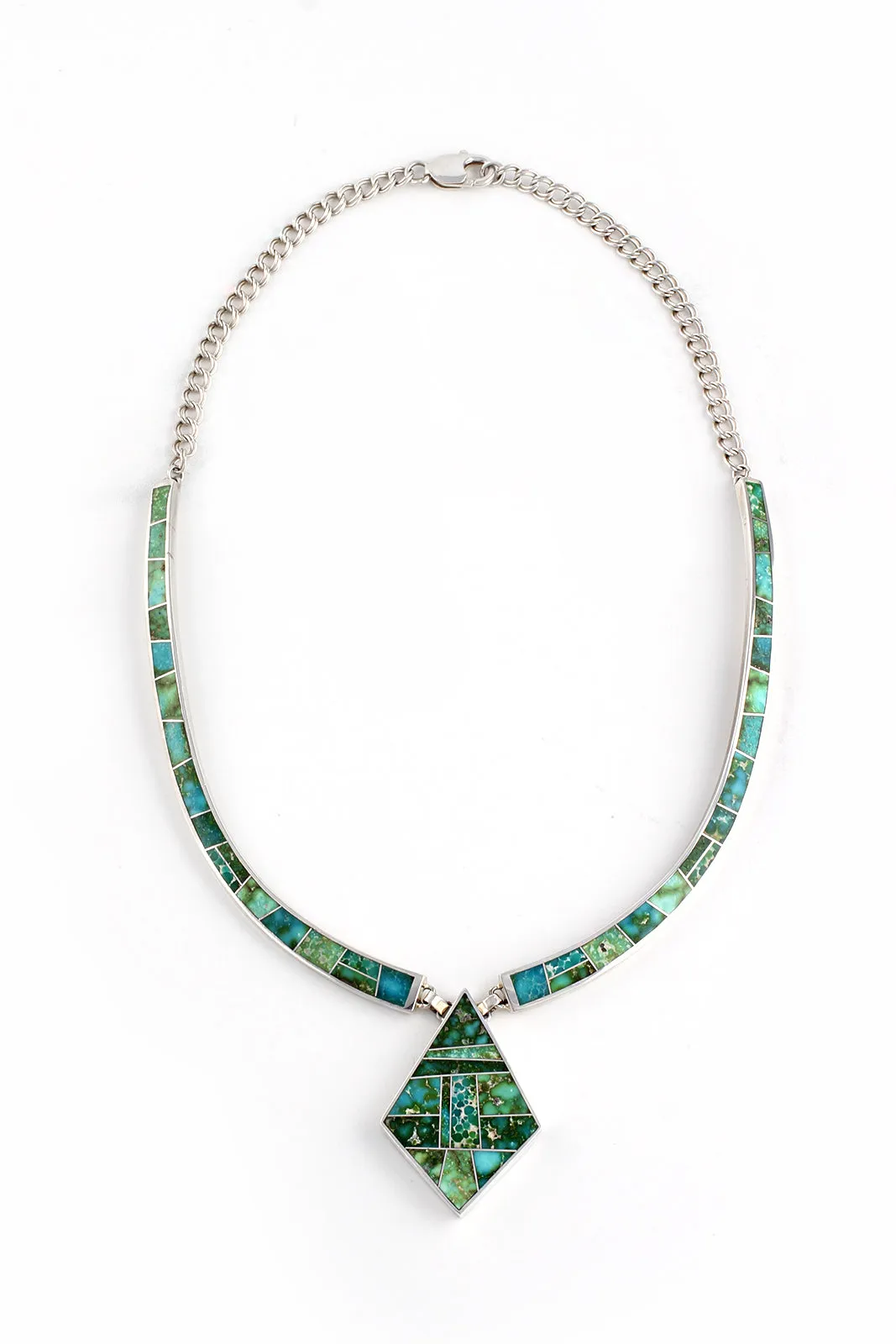 Sonora Gold Turquoise Inlay Necklace