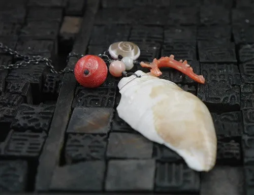 Space Mermaid Seashell Necklace