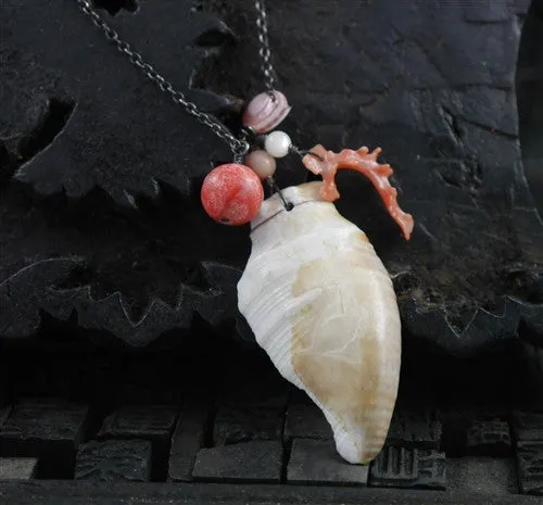 Space Mermaid Seashell Necklace