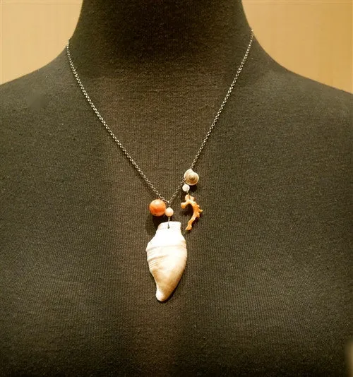 Space Mermaid Seashell Necklace