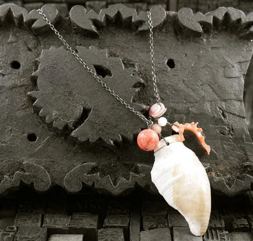 Space Mermaid Seashell Necklace