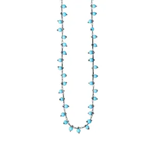 Spiral Turquoise Beaded Necklace