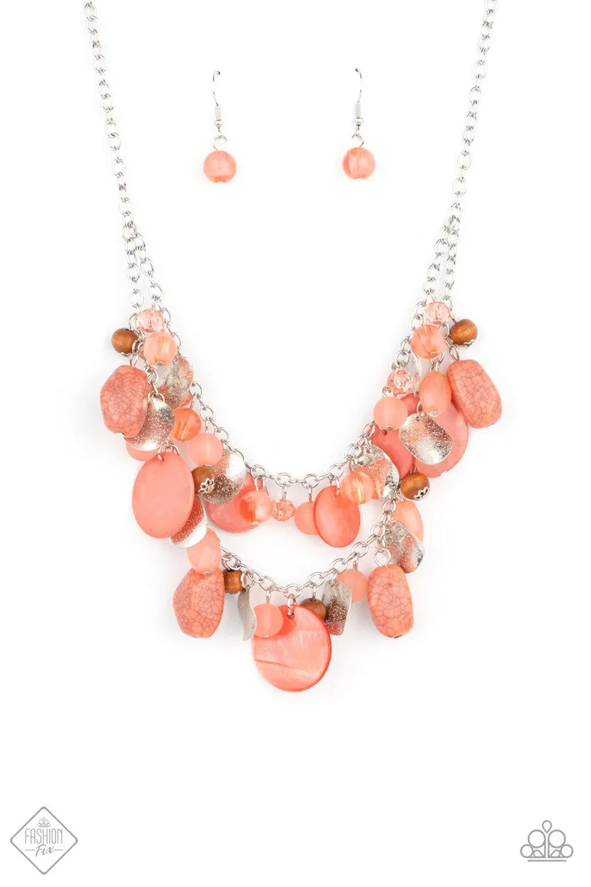 Spring Goddess Orange Paparazzi Necklace