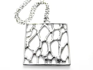 Square Coral Necklace