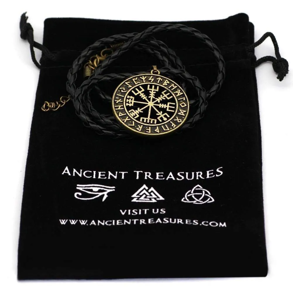 Stainless Steel Viking Vegvisir Pendant Necklace
