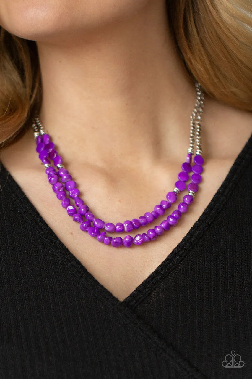 Staycation Status Purple Paparazzi Necklace