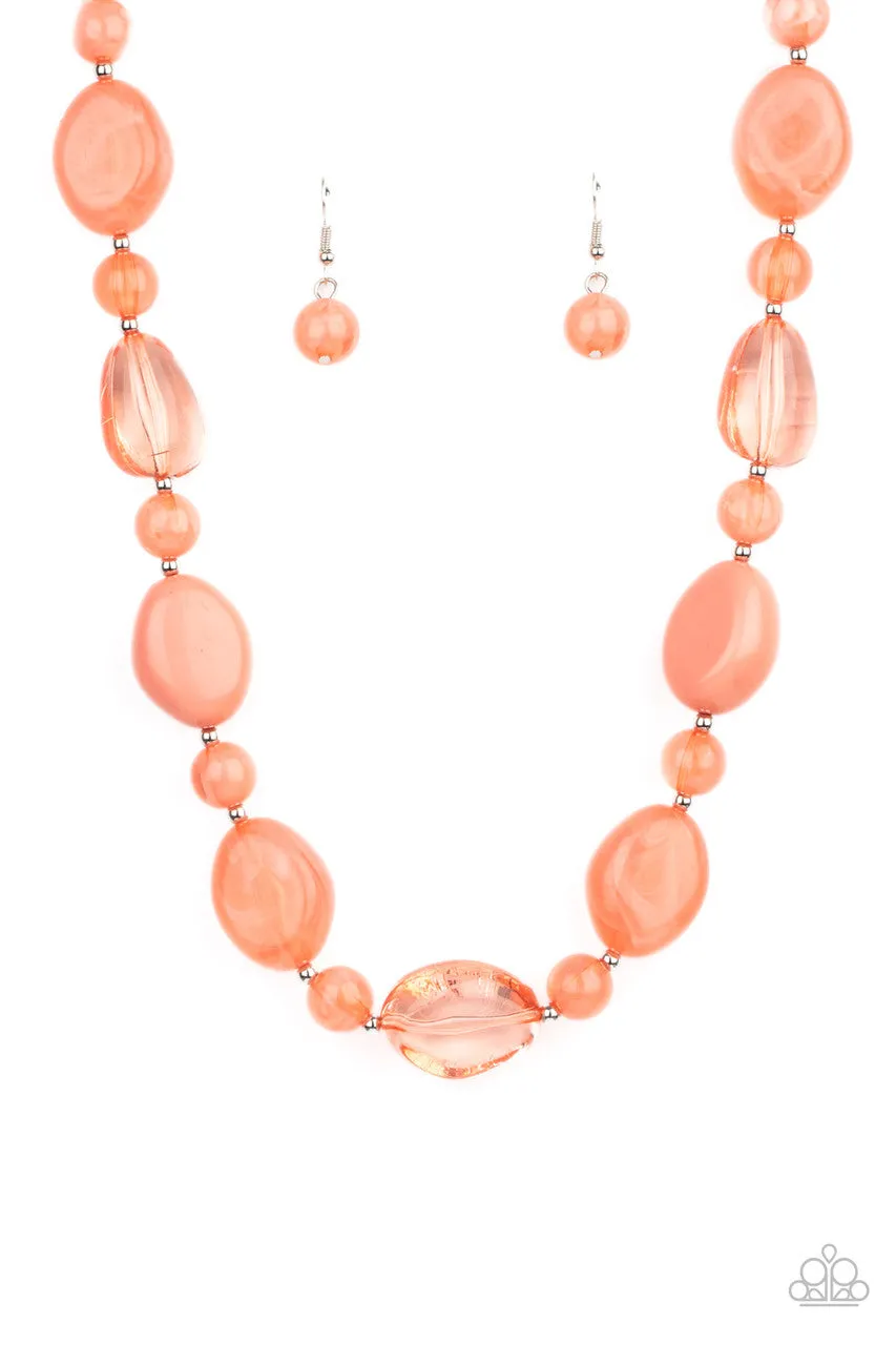 Staycation Stunner Orange Paparazzi Necklace