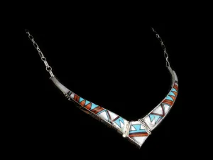 Sterling and Inlay Necklace