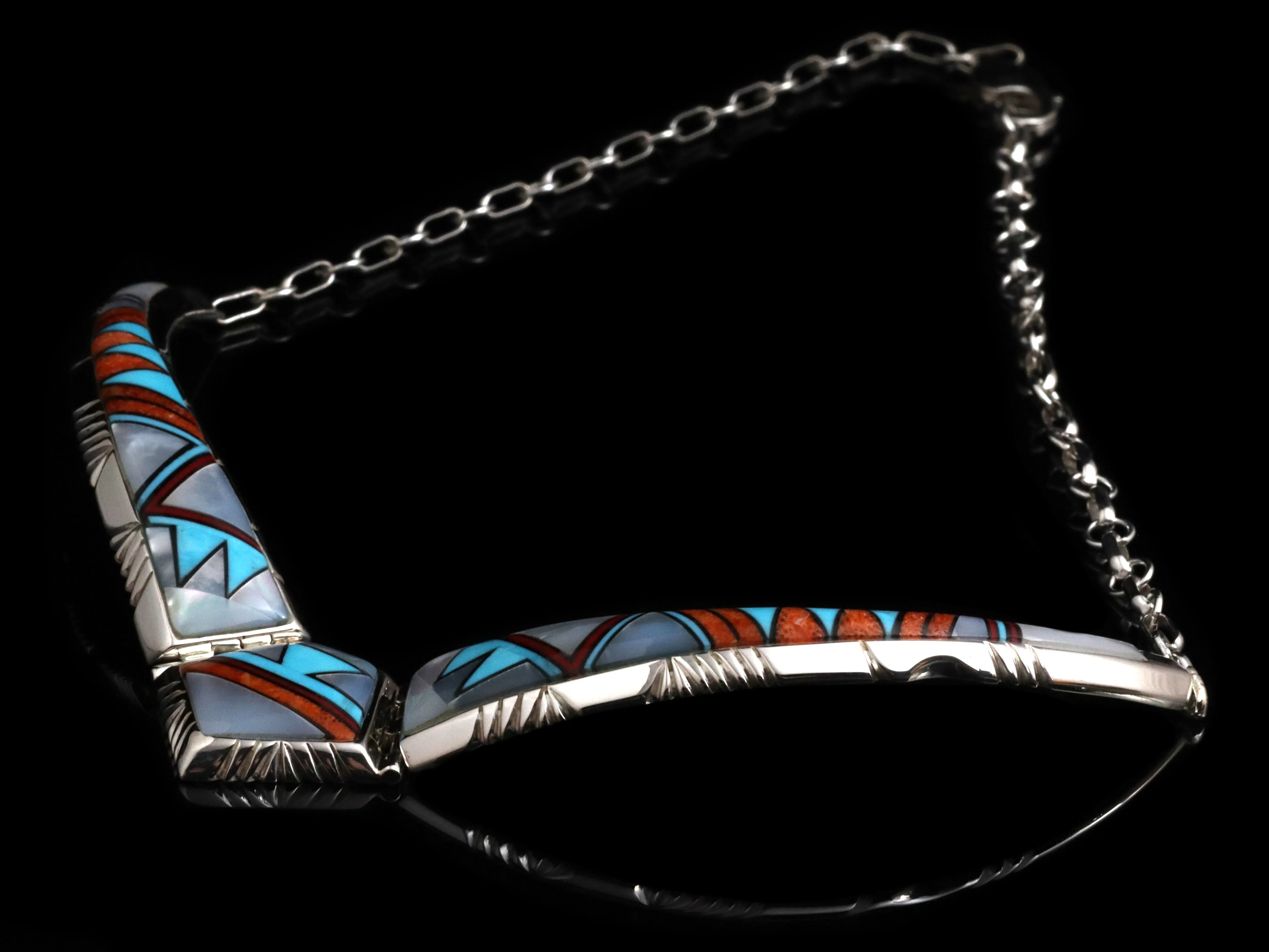 Sterling and Inlay Necklace
