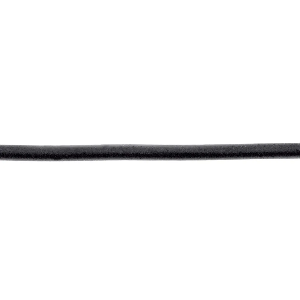 Sterling Silver 1.5mm Black Rubber Cord 16" Necklace