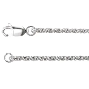 Sterling Silver 16" Reverse Rope Chain