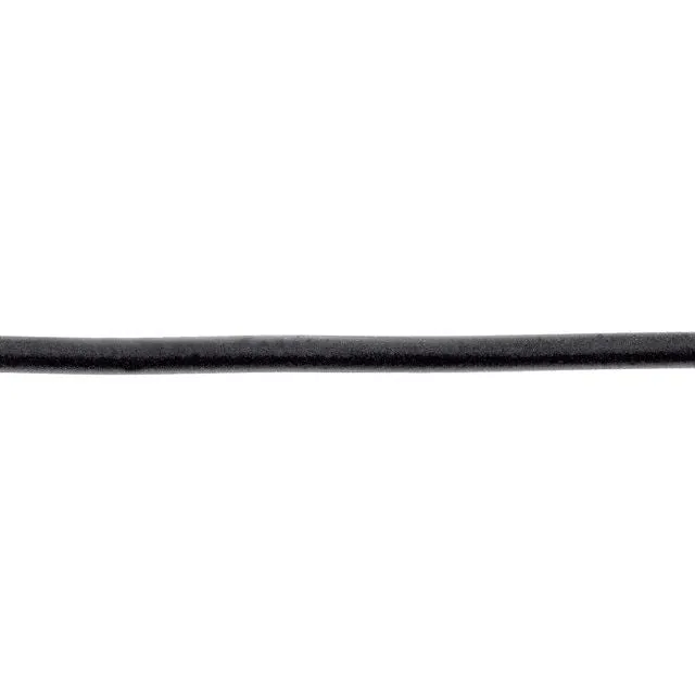 Sterling Silver 2 mm Black Rubber 16" Cord Necklace
