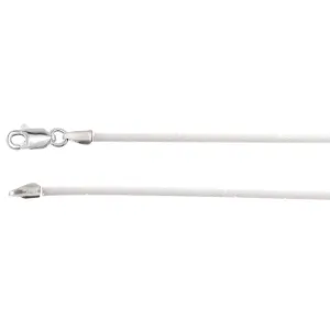 Sterling Silver 2 mm Clear Rubber Cord 16" Necklace