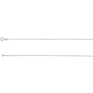 Sterling Silver .85mm Rope 18" Chain with Spring Ring